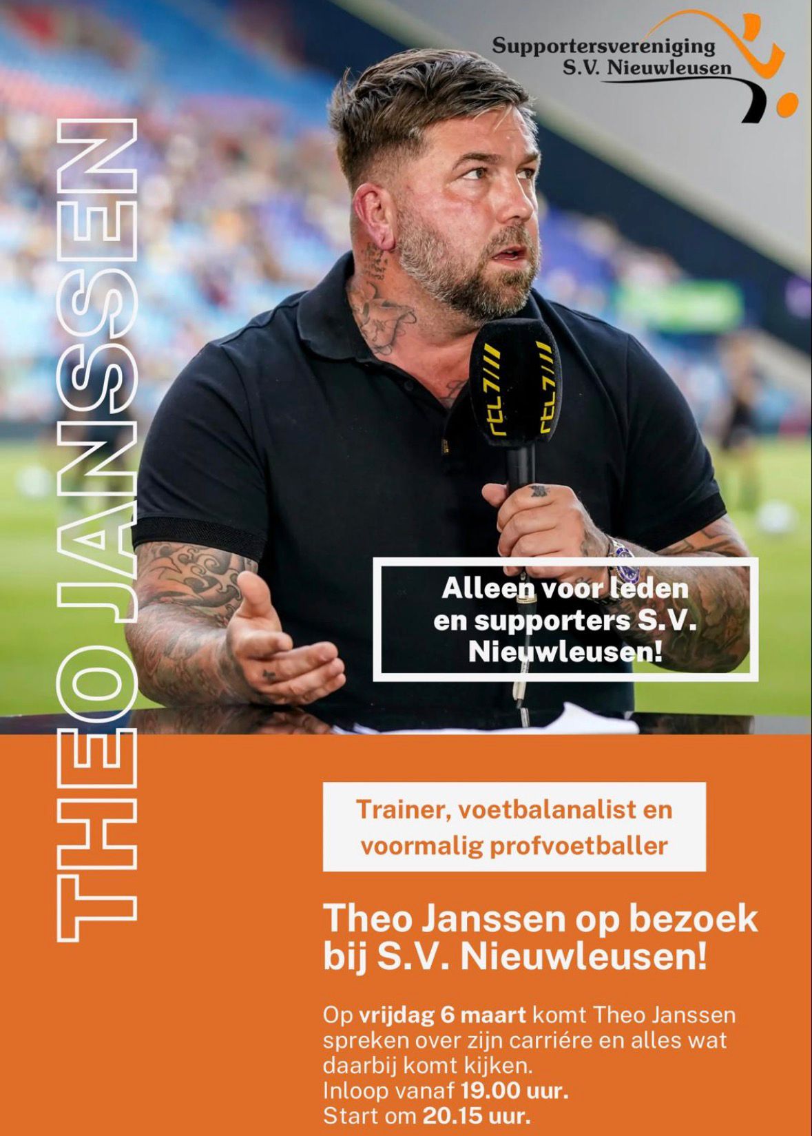 Supportersavond met Theo Janssen op 6 maart in ons clubhuis