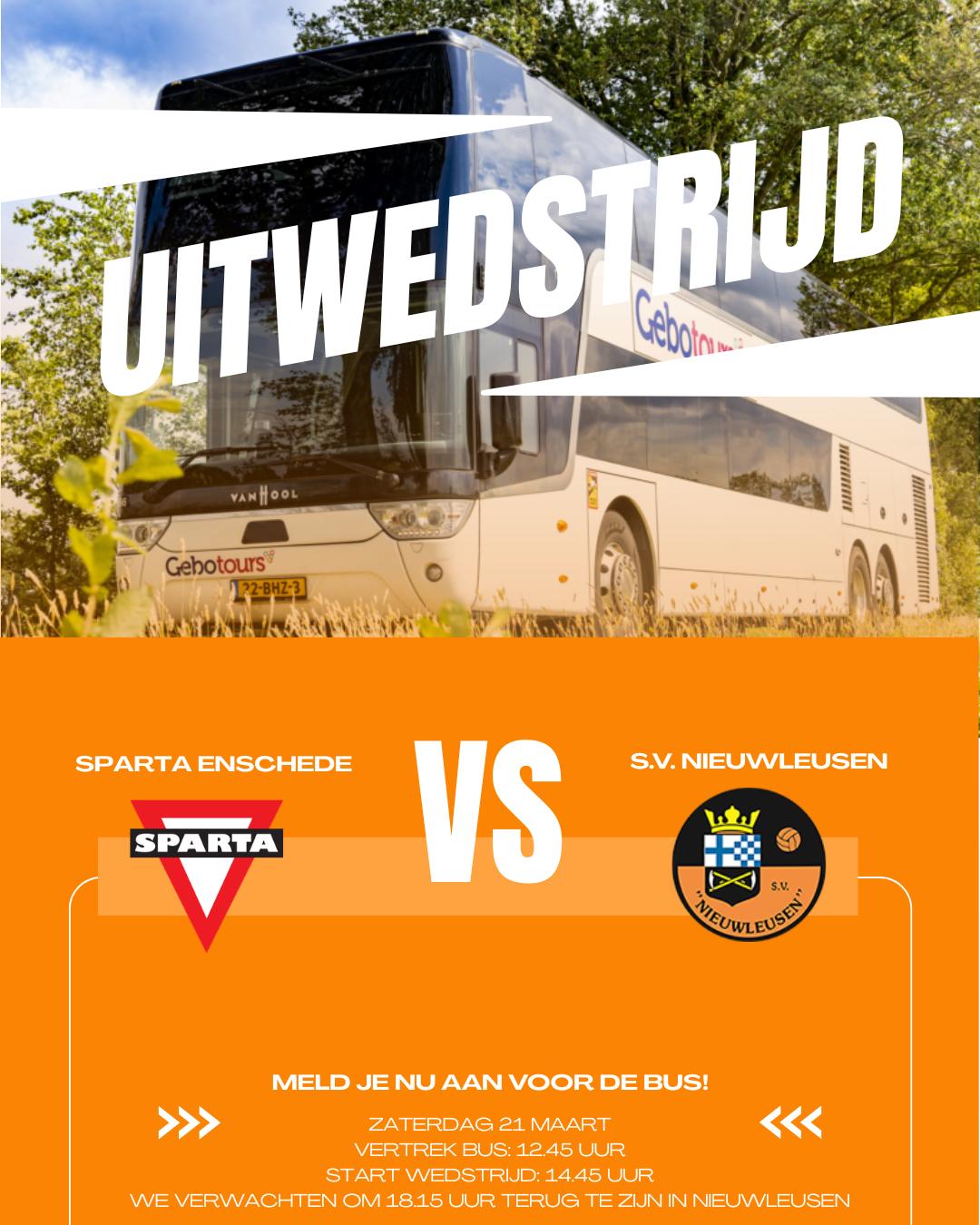 Supportersbus naar Sparta Enschede