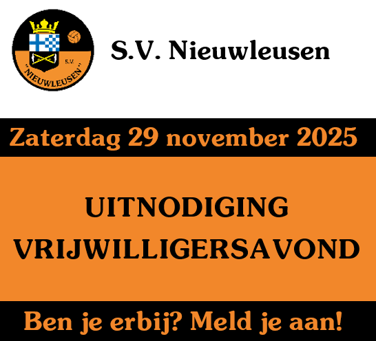 Uitnodiging vrijwilligersavond 29 november
